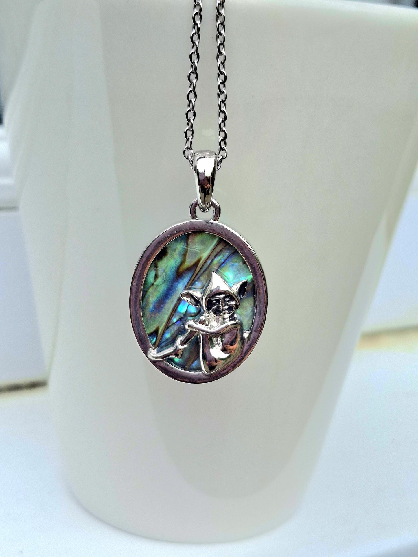 Abalone Cornish Pixie Necklace - Choose Your Chain Style
