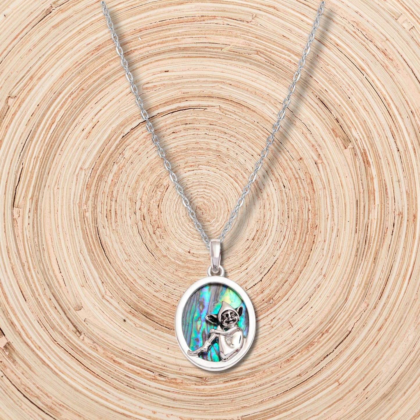 Abalone Cornish Pixie Necklace - Choose Your Chain Style