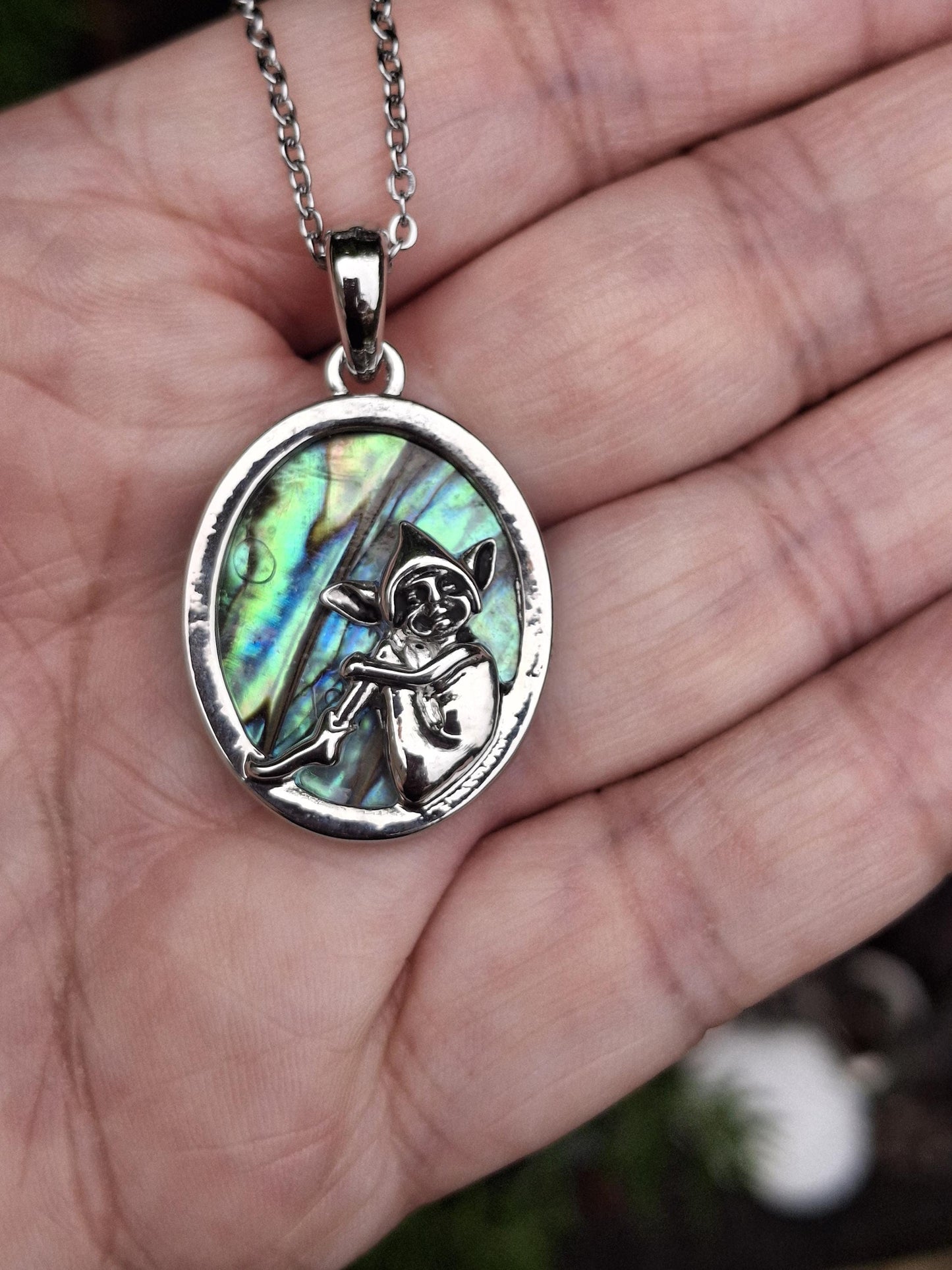 Abalone Cornish Pixie Necklace - Choose Your Chain Style