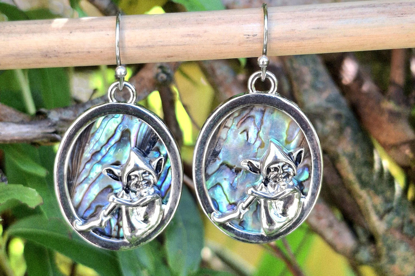 Abalone Shell Cornish Pixie Earrings - Choose Your Ear Wire