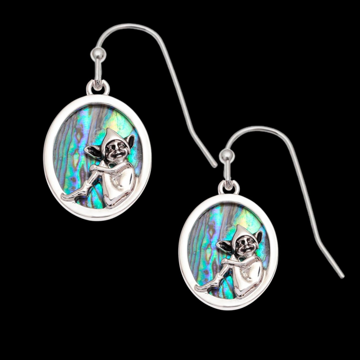 Abalone Shell Cornish Pixie Earrings - Choose Your Ear Wire