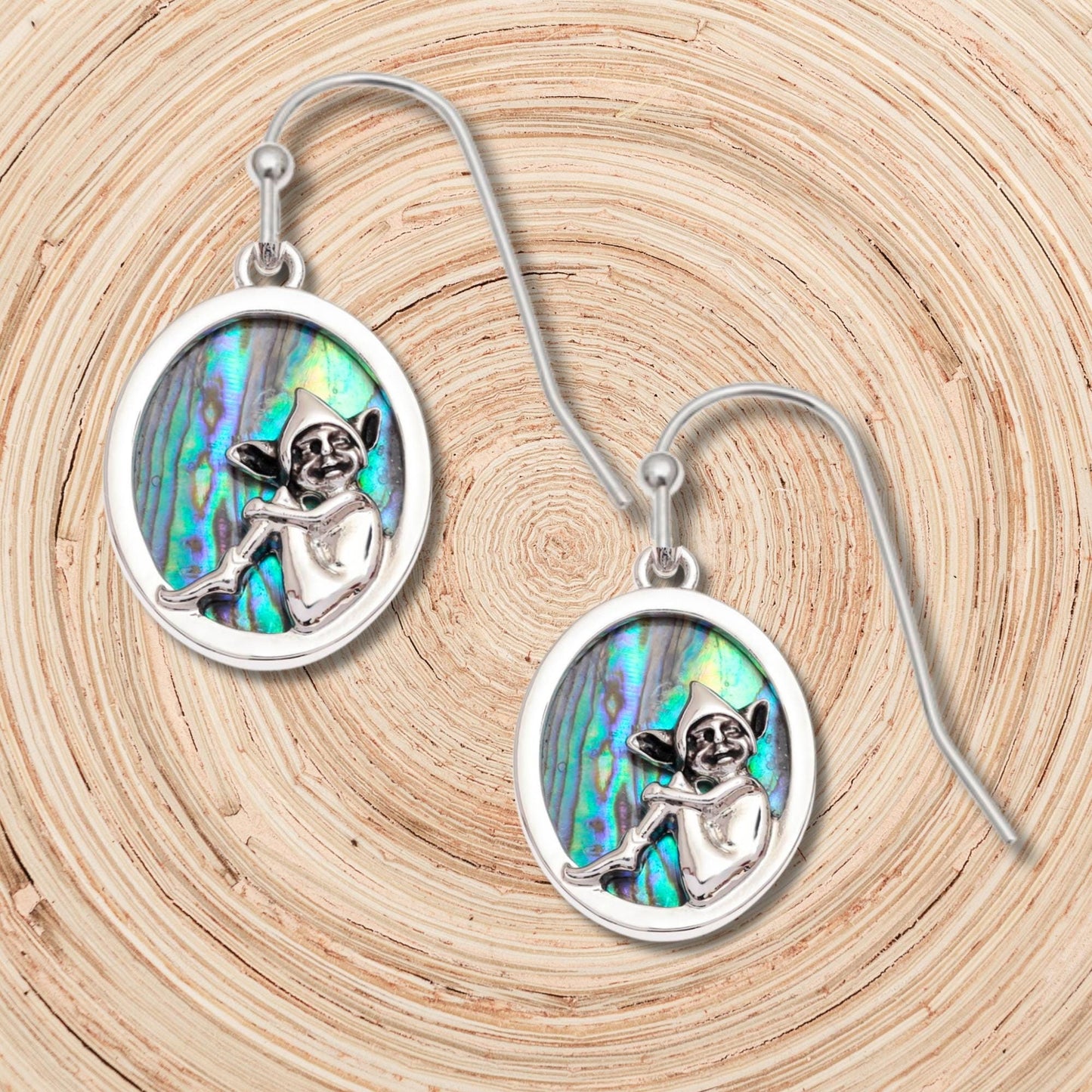 Abalone Shell Cornish Pixie Earrings - Choose Your Ear Wire