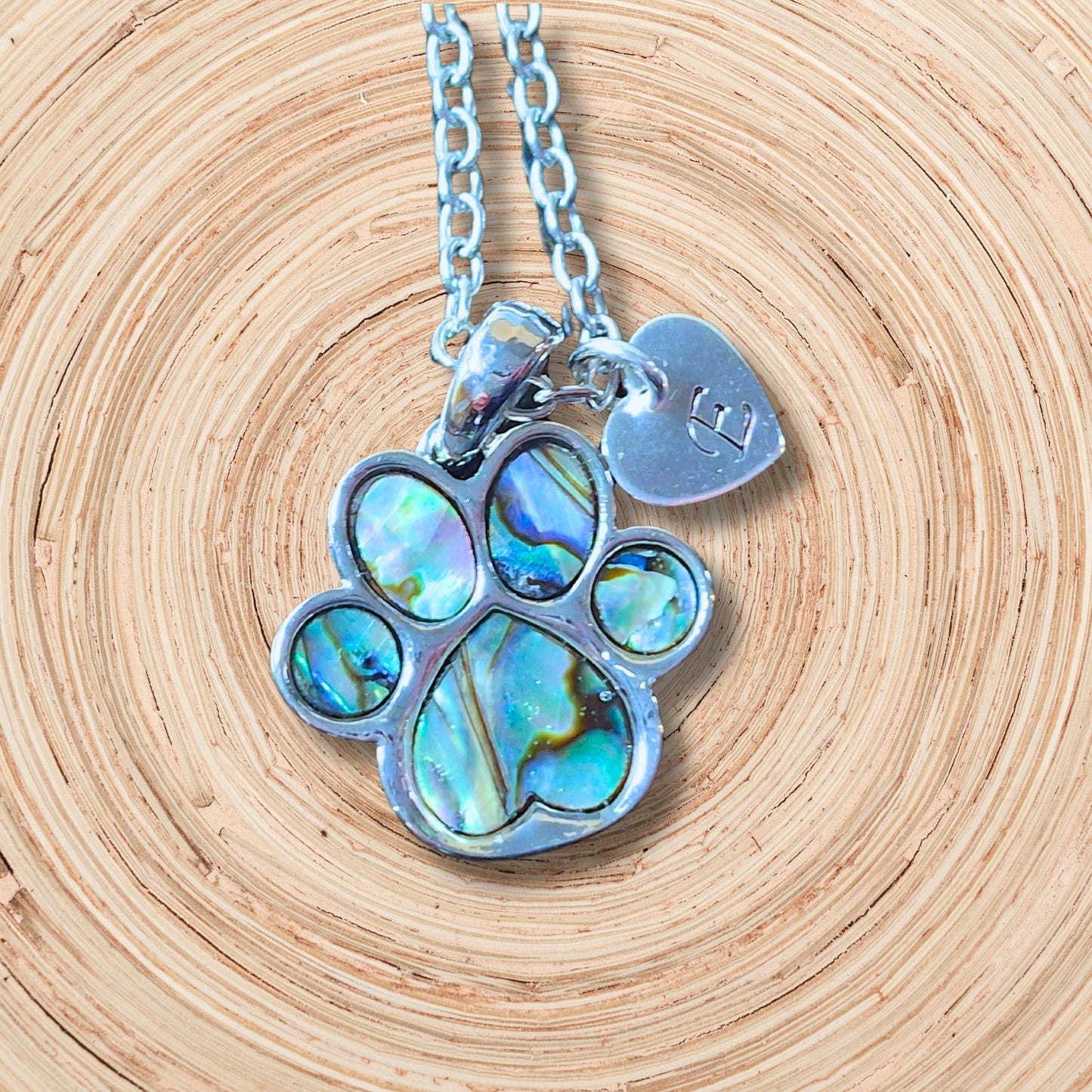 Silver Plated Heart Initial Charm for Necklace