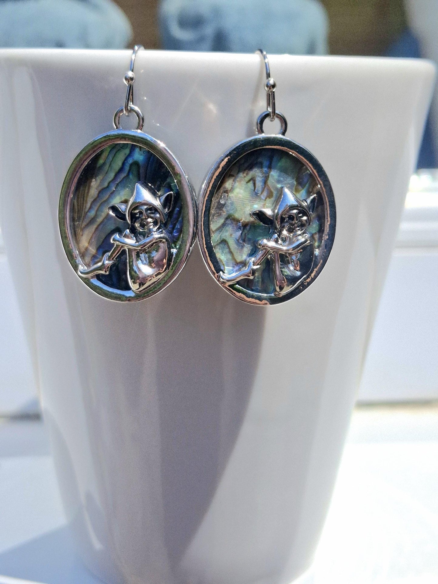 Abalone Shell Cornish Pixie Earrings - Choose Your Ear Wire