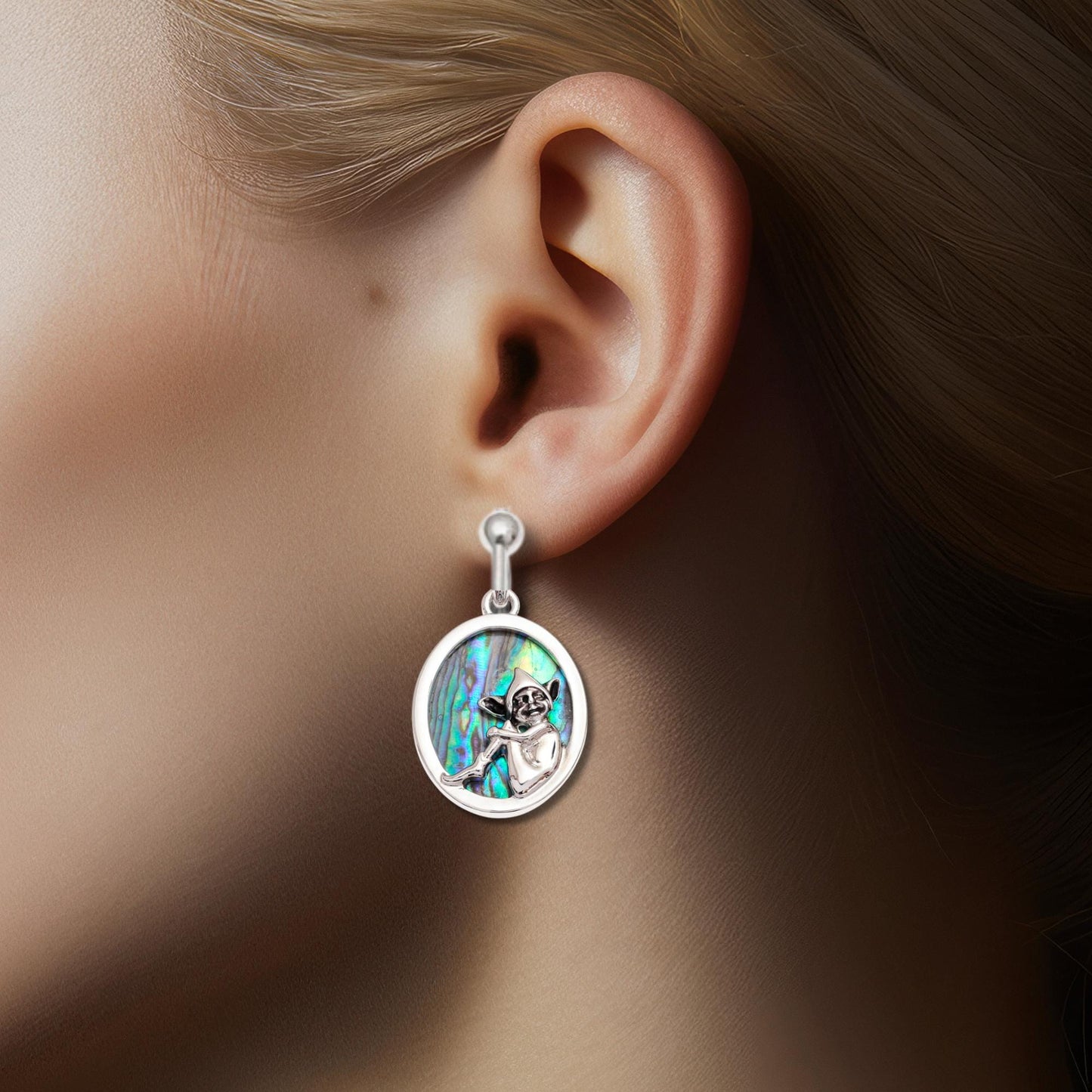 Abalone Shell Cornish Pixie Earrings - Choose Your Ear Wire