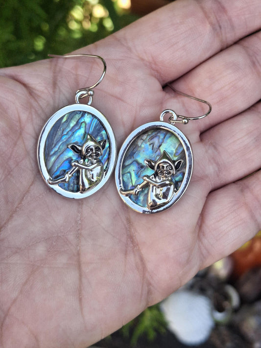 Abalone Shell Cornish Pixie Earrings - Choose Your Ear Wire